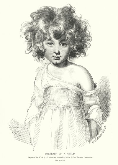 Portrait of a child by Thomas (after) Lawrence