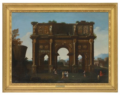 An architectural capriccio with the Arch of Constantine by Thomas (circle of) Blanchet