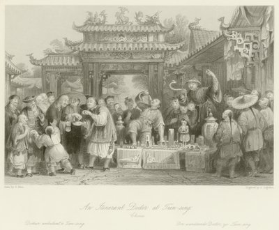 An Itinerant Doctor at Tien-sing by Thomas Allom