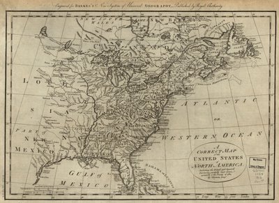 A Correct Map of the United States of North America; Including the British and Spanish Territories, Carefully Laid Down Agreeable to the Treaty of 1784 by Thomas Bowen