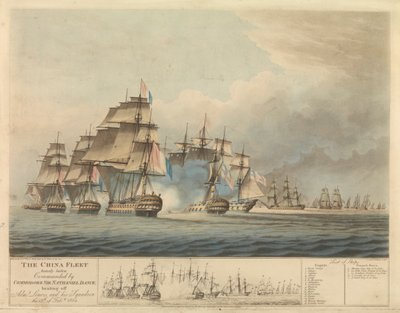 The heavily loaded Chinese fleet, commanded by Commodore Nathaniel Dance, forced the French admiral Charles de Durand and his squadron to retreat on February 15 by Thomas Buttersworth