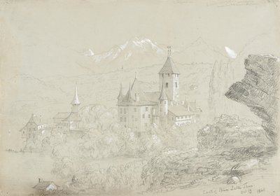 Castle of Spiez, Lake Thun by Thomas Cole