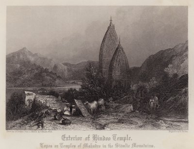 Exterior of Hindoo Temple by Thomas Colman (after) Dibdin