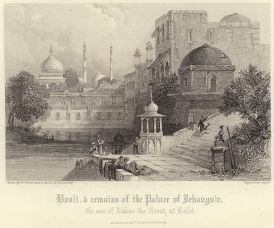 Baoli and Remains of the Palace of Jehanguir by Thomas Colman Dibdin