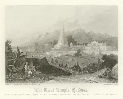 The Great Temple, Hurdwar, India by Thomas Colman Dibdin