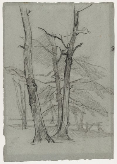 Landscape Study with Trees by Thomas Couture