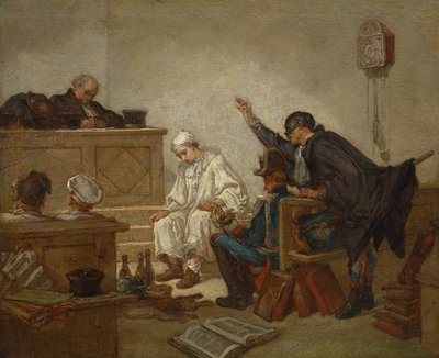 Pierrot in Criminal Court by Thomas Couture