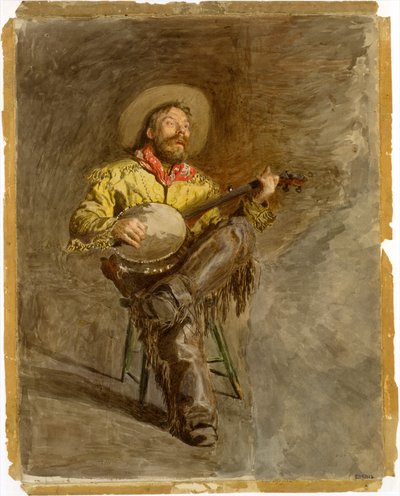 Cowboy Singing by Thomas Cowperthwait Eakins