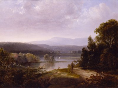 River View with Hunters and Dogs by Thomas Doughty