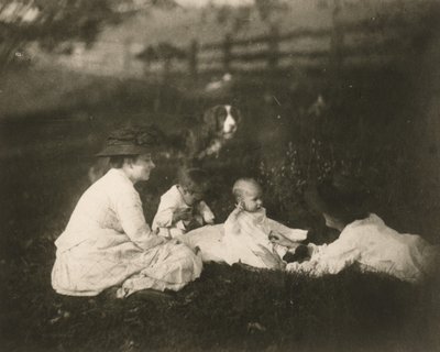 [Frances, Artie and Tom Crowell and Susan Macdowell in Avondale, PA.] by Thomas Eakins