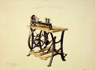 Perspective of Lathe by Thomas Eakins