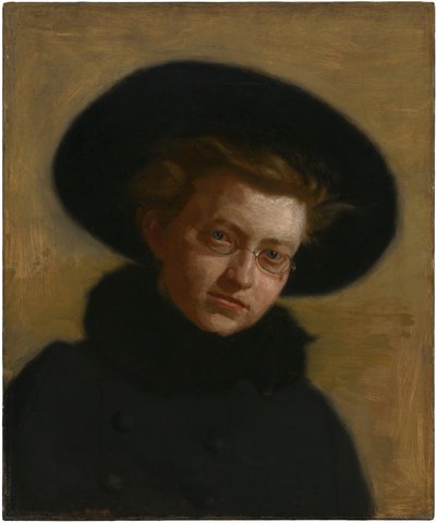 Portrait of Lillian Hammit (Girl in a Big Hat) by Thomas Eakins