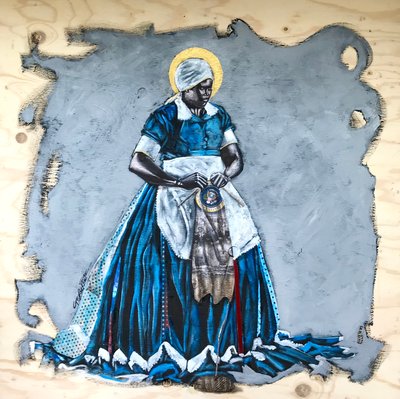Visionary Knitter by Thomas Elias Lockhart