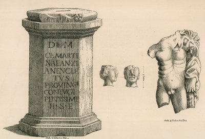 A Pedestal and Fragment of the Statue of Hercules of Roman Workmanship by Thomas Fisher Hoxton