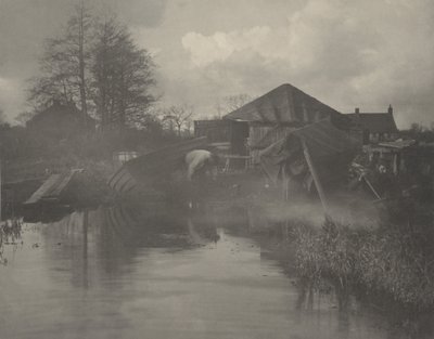 A Norfolk Boat-Yard, 1886 by Thomas Frederick Goodall