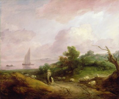 Coastal Landscape with a Shepherd and his Flock by Thomas Gainsborough