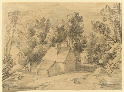 Study of a House and Shed in a Wooded Valley by Thomas Gainsborough