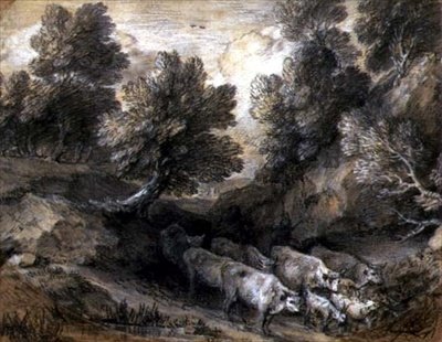 Wooded Landscape with Cattle and Goats by Thomas Gainsborough
