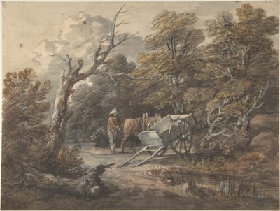 Woodland Scene with a Peasant, a Horse, and a Cart by Thomas Gainsborough