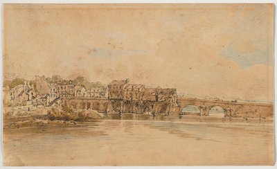 A Selection of Twenty of the Most Picturesque Views in Paris: On the Banks of the Marne below the Bridge at Charenton by Thomas Girtin