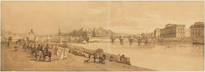 A View of the Pont Neuf, the Mint, etc.: Plate 8 by Thomas Girtin