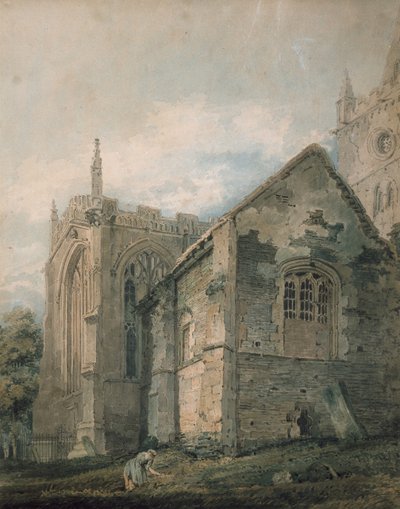 The Ancient Charnel House, Holy Trinity Church, Stratford-upon-Avon by Thomas Girtin
