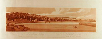 View of St. Cloud & Mount Cavalry Taken from Pont de Sèvres by Thomas Girtin