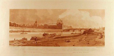 View of the Tuileries and bridge taken from the Quai d