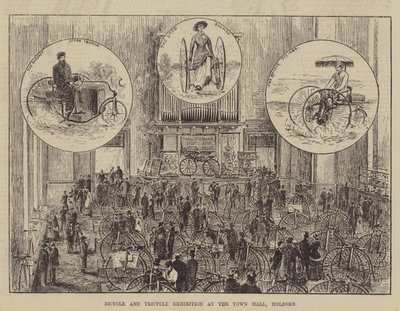 Bicycle and Tricycle Exhibition at the Town Hall, Holborn by Thomas Harrington Wilson