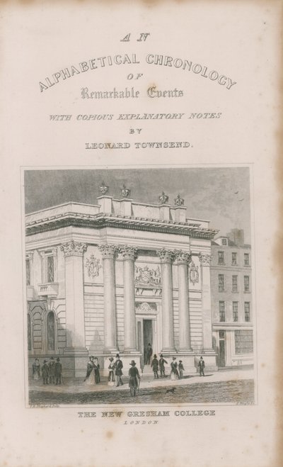 An Alphabetical Chronology of Remarkable Events by Thomas Hosmer Shepherd