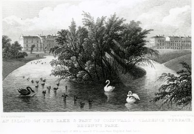 An Island on the Lake and Part of Cornwall and Clarence Terrace, Regent