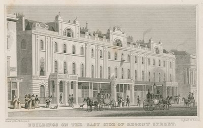 Buildings on the east side of Regent Street, London by Thomas Hosmer Shepherd