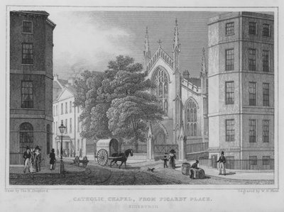 Catholic Chapel, from Picardy Place, Edinburgh by Thomas Hosmer Shepherd