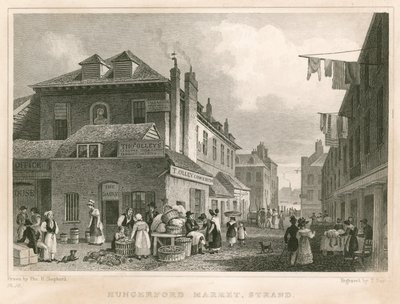 Hungerford Market, Near York Buildings, The Strand, London by Thomas Hosmer Shepherd
