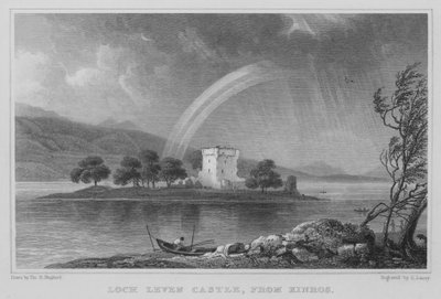 Loch Leven Castle, from Kinros by Thomas Hosmer Shepherd