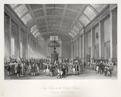 Long Room in the Custom-House, from 