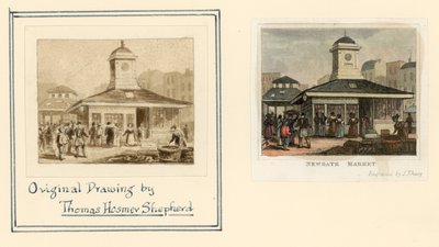 Newgate Market by Thomas Hosmer Shepherd