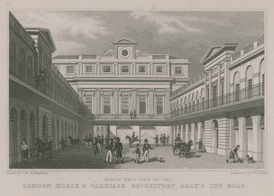 North west view of the London Horse and Carriage Repository, Gray