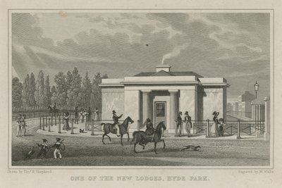 One of the new lodges, Hyde Park, London by Thomas Hosmer Shepherd