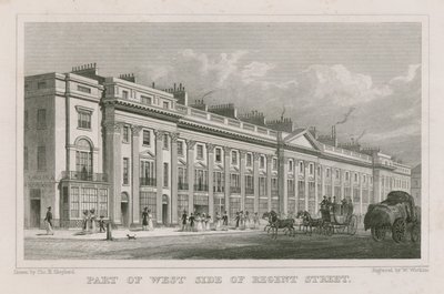 Part of the west side of Regent Street, London by Thomas Hosmer Shepherd