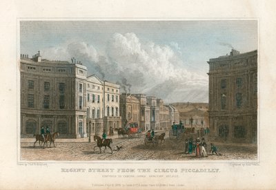 Regent Street from the Circus Piccadilly, London by Thomas Hosmer Shepherd
