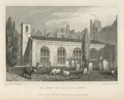 St John The Baptist, Savoy by Thomas Hosmer Shepherd