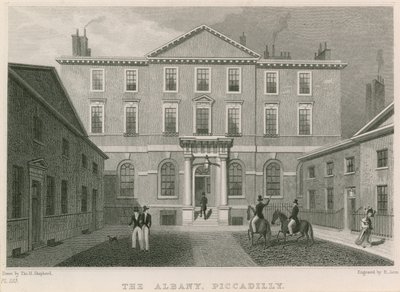 The Albany, Piccadilly, London by Thomas Hosmer Shepherd