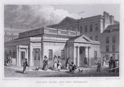 The Hot Baths, and New Infirmary, Bath by Thomas Hosmer Shepherd