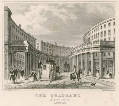 The Quadrant, Regent Street, London by Thomas Hosmer Shepherd