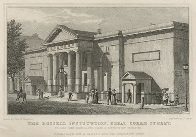 The Russell Institution, Great Coram Street, London by Thomas Hosmer Shepherd