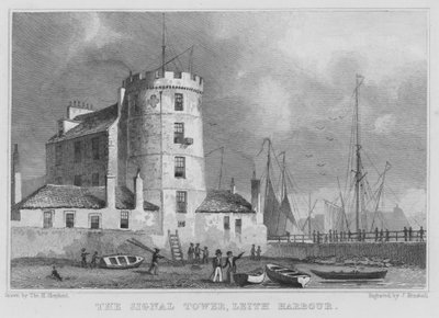 The Signal Tower, Leith Harbour by Thomas Hosmer Shepherd