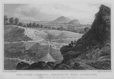 The Stone Quarries, Craigleith, near Edinburgh by Thomas Hosmer Shepherd