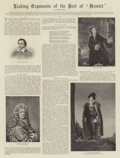 Leading Exponents of the Part of Hamlet by Thomas Lawrence