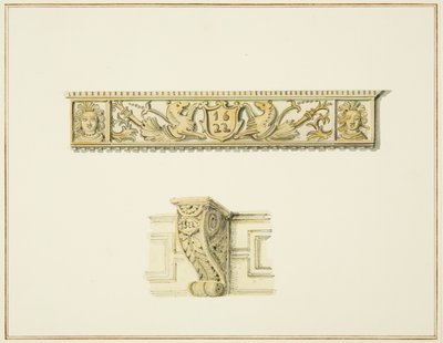 Frieze in 15 Broad Street and Bracket on house next to Guildhall by Thomas Leeson the Elder Rowbotham